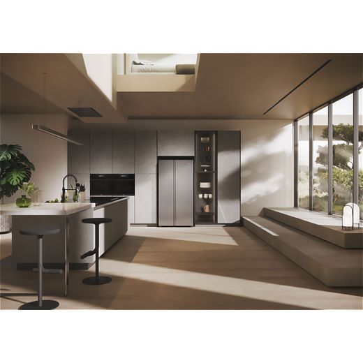Haier SBS 90 Series 7 American Fridge Freezer - Silver - Fridge freezer in kitchen shot